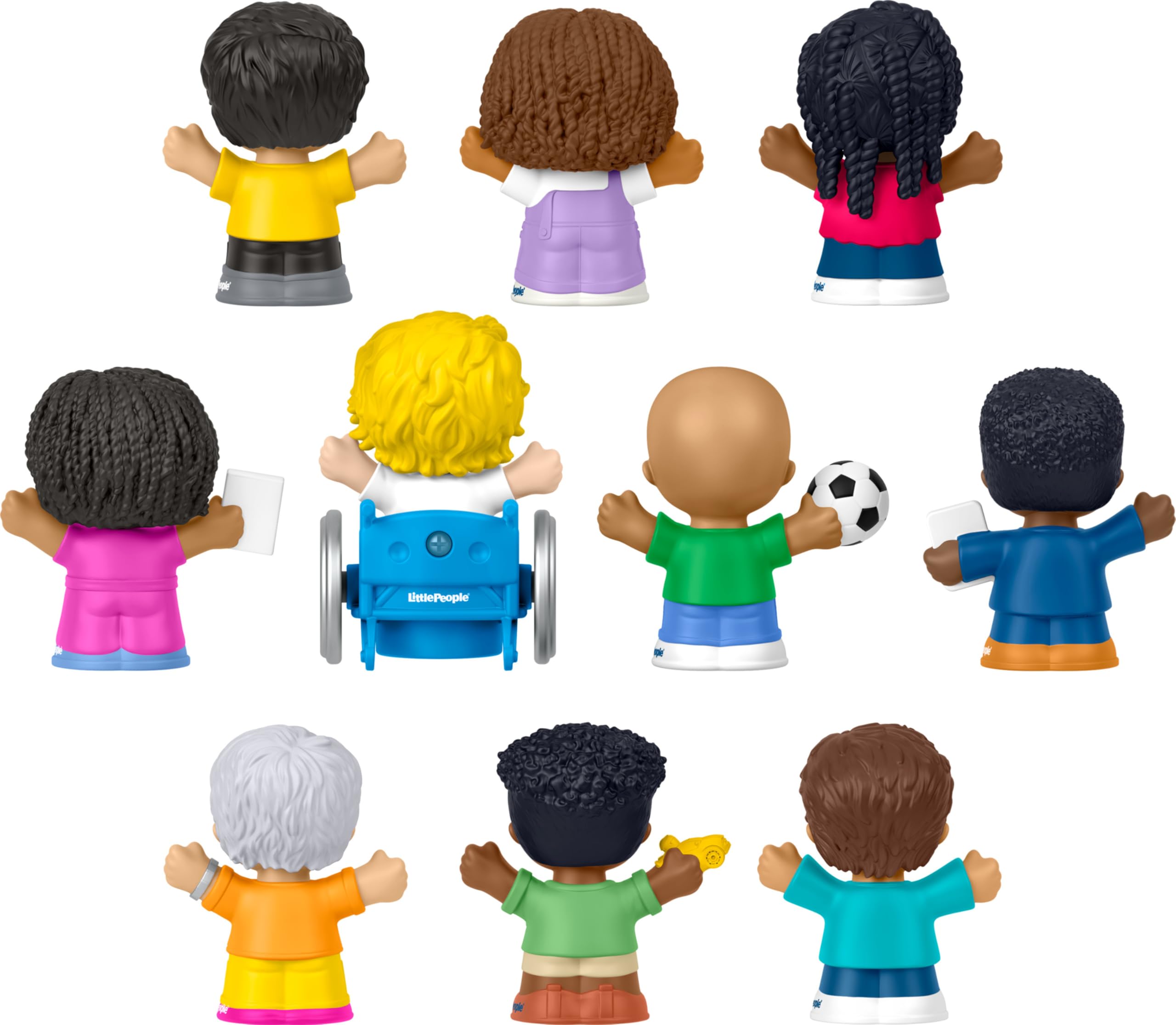 Fisher-Price comparativa de escala mostrando compatibilidad con otros playsets