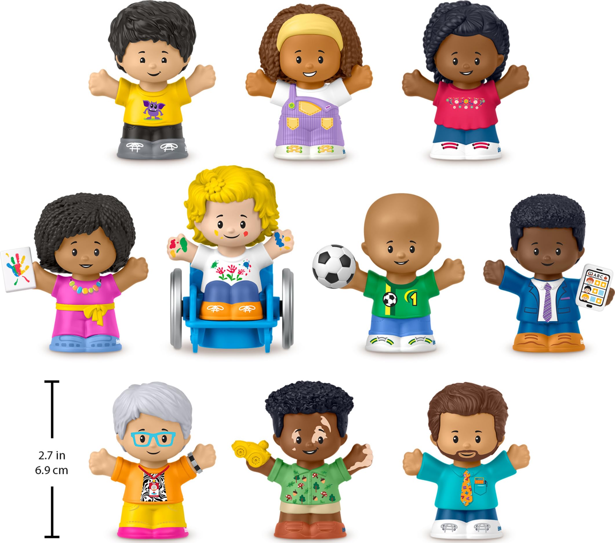 Fisher-Price figuras en mini aula simulando juego que desarrolla imaginación