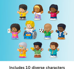 Fisher-Price figura en mano de niño demostrando tamaño ideal y seguridad