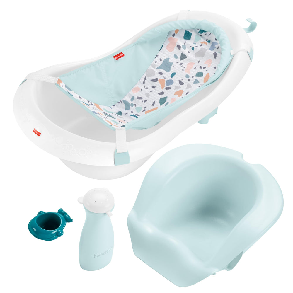 Fisher-Price front view of tub showing Pacific Pebble design and easy use