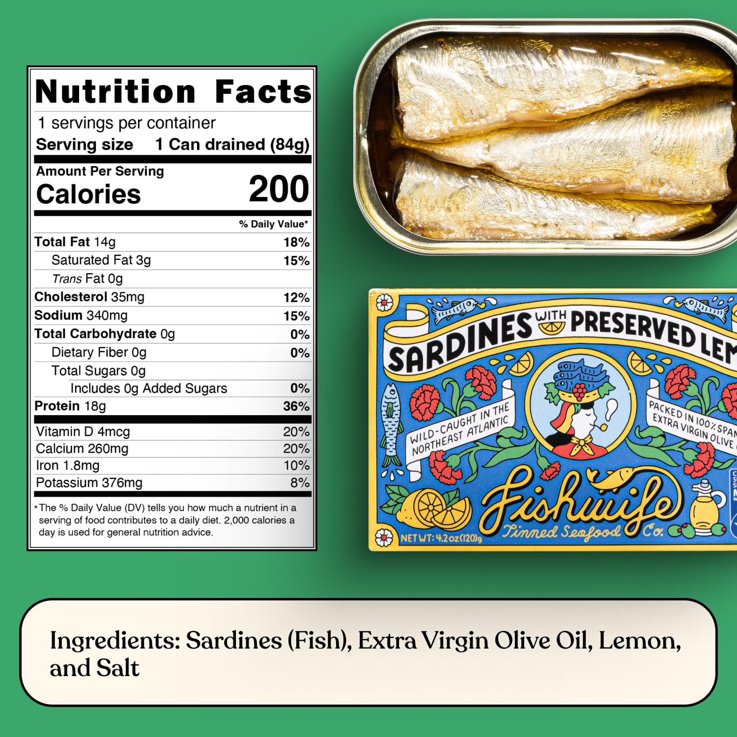 Fishwife sardinas sobre tostada con aguacate, rápida opción nutritiva