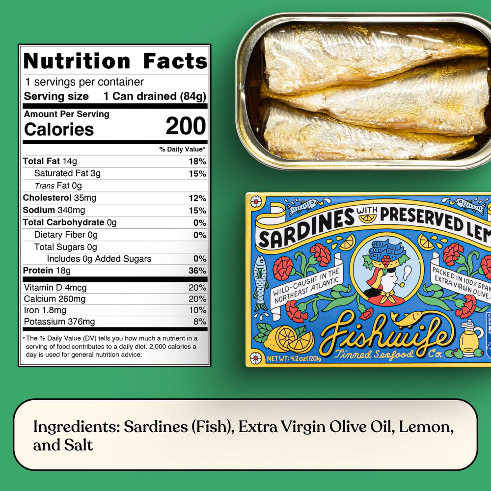 Fishwife sardinas sobre tostada con aguacate, rápida opción nutritiva