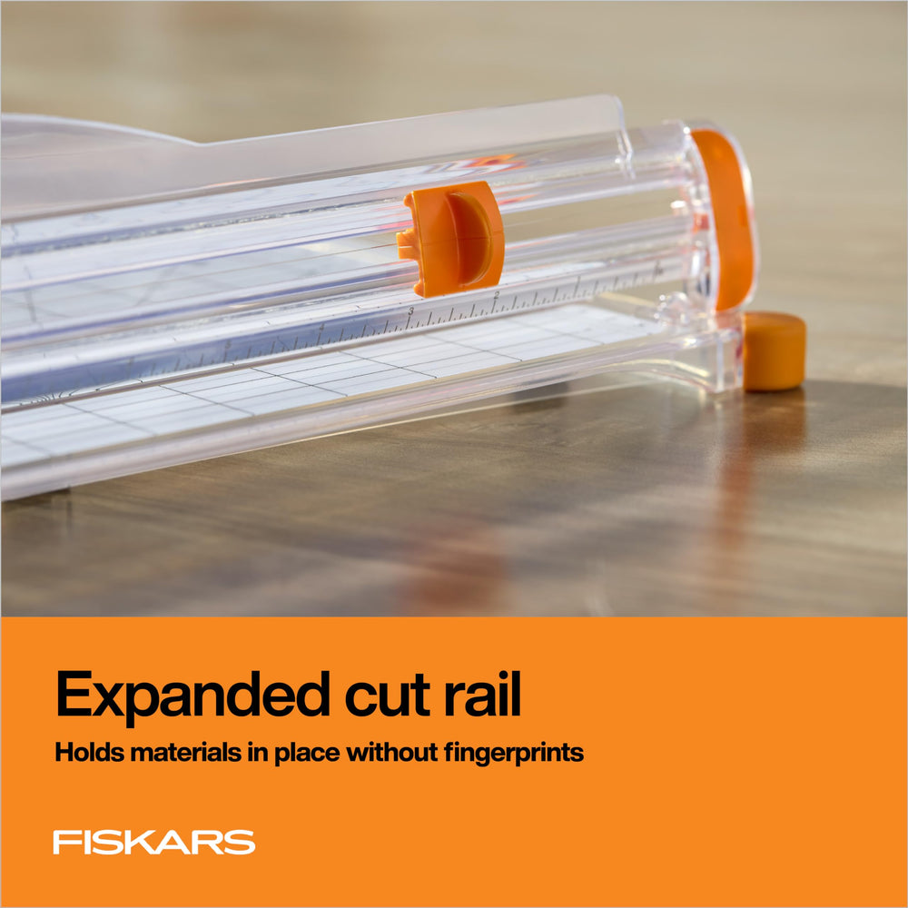 Fiskars ergonomic high-profile carriage close-up, providing comfortable control