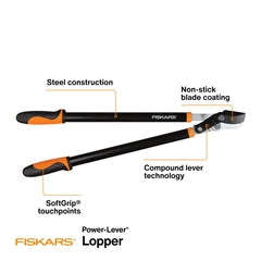 Fiskars SoftGrip handle detail offering comfortable, non-slip control