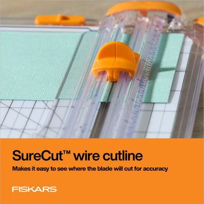 Fiskars TripleTrack rail detail demonstrating interlocked blade for straight cuts