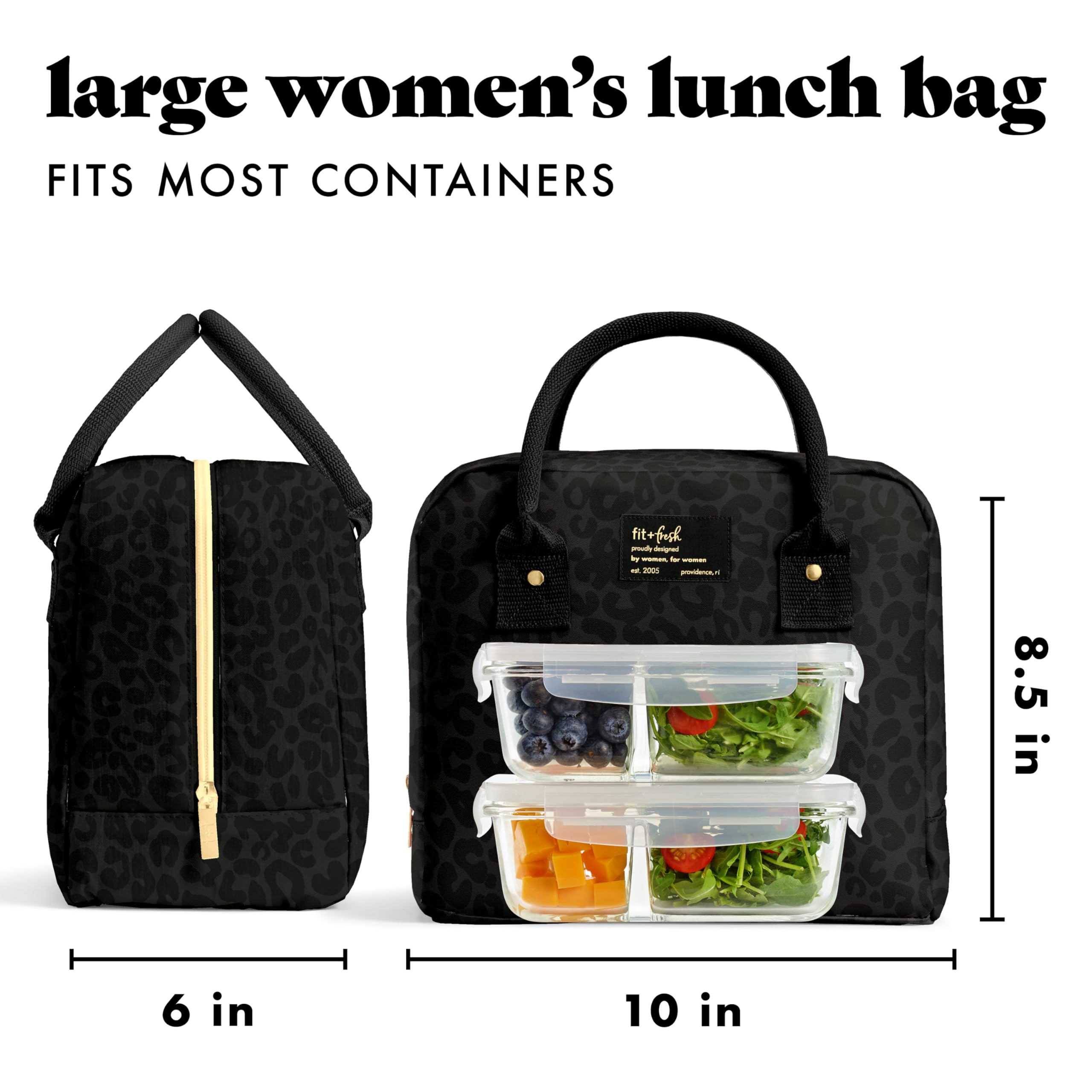 Fit & Fresh dos contenedores incluidos 1 taza y 2 tazas para organizar comidas