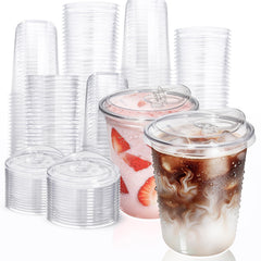Fit Meal Prep vaso frontal transparente mostrando el contenido y la presentación