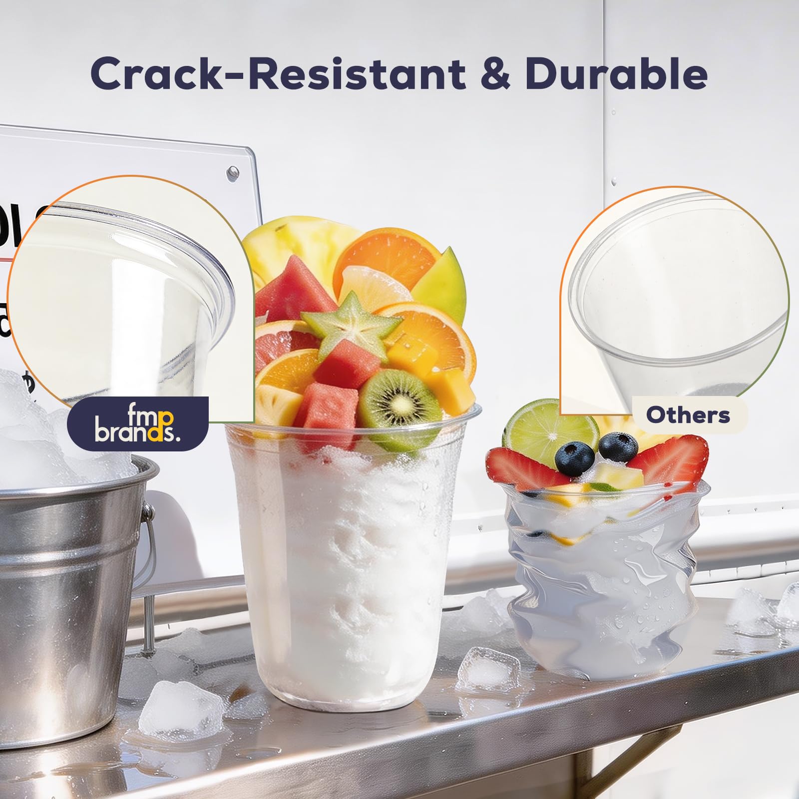 Fit Meal Prep vaso en uso con batido, tapa y popote para consumo fácil