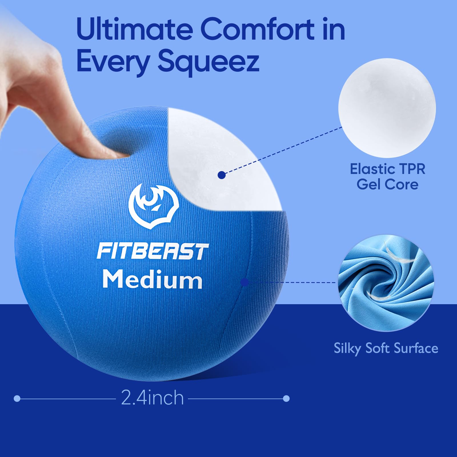FitBeast primer plano ejercitador de dedos, precisión para rehabilitar y fortalecer