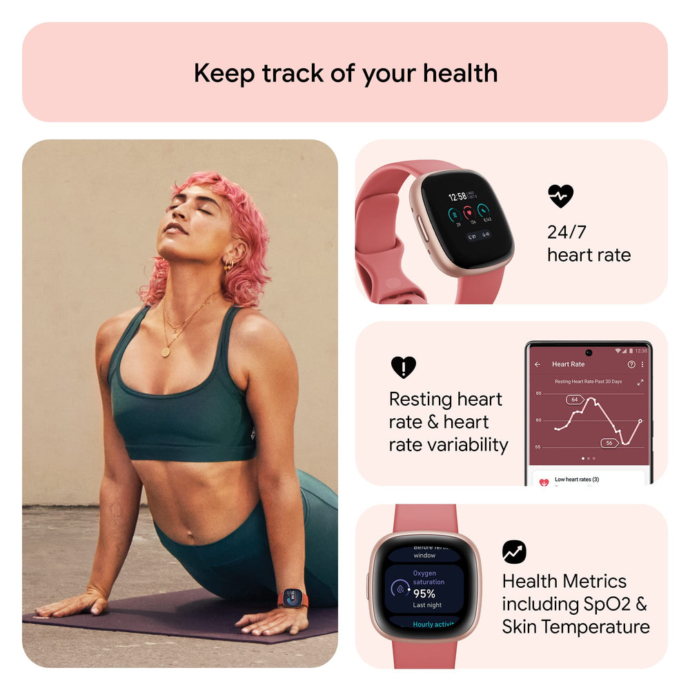 Textura de la correa de Fitbit Versa 4 con ajuste cómodo y resistente