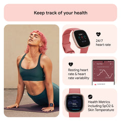 Textura de la correa de Fitbit Versa 4 con ajuste cómodo y resistente