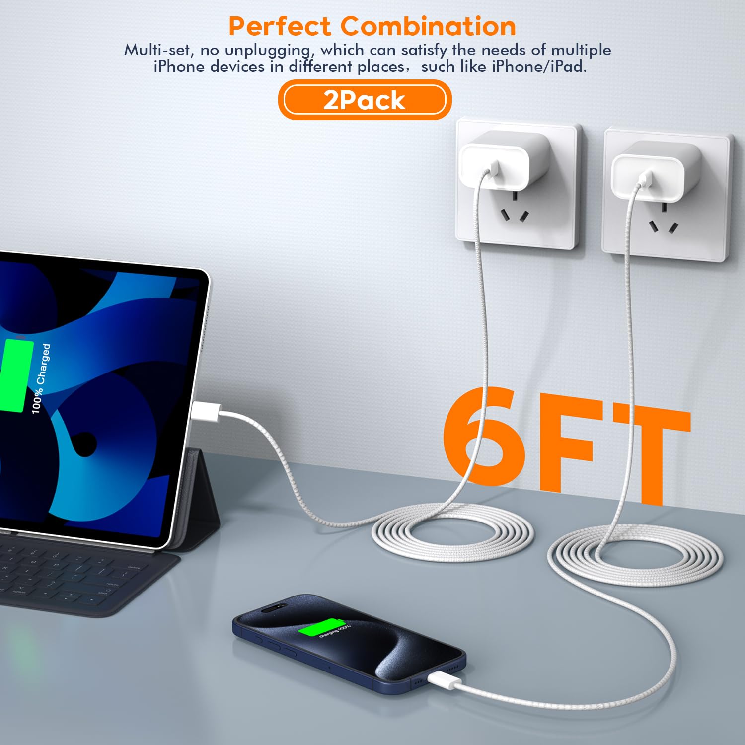 Fitquipment etiqueta MFi en cable certificada por Apple para compatibilidad segura
