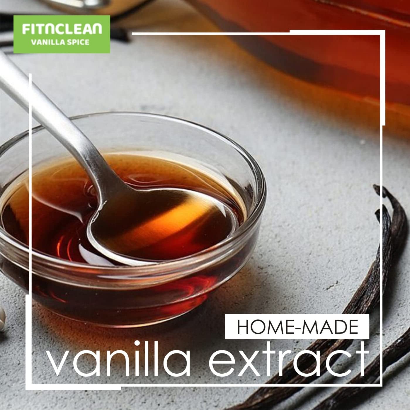 Etiqueta con sello USDA Organic en embalaje FITNCLEAN VANILLA certificando origen