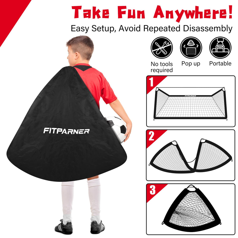 FITPARNER portería instalada en jardín, juego al aire libre seguro y estable