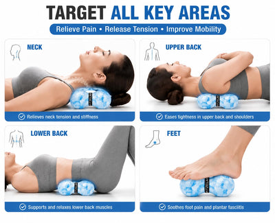 FITZELAR bola en uso contra pared para espalda, libera tensión lumbar