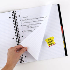 Five Star divisor plástico móvil con bolsillo para hojas tamaño carta y organización