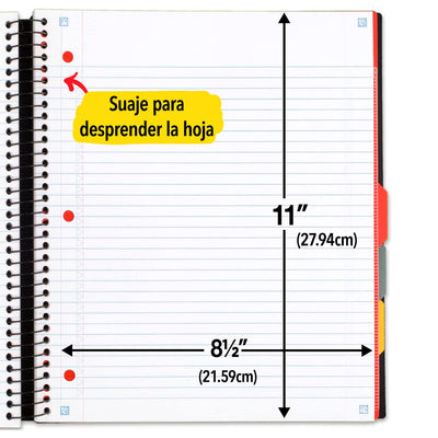 Five Star lazo para bolígrafo y lomo escribible para organización rápida