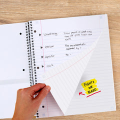 Five Star reinforced pocket holding handouts and preventing paper tears