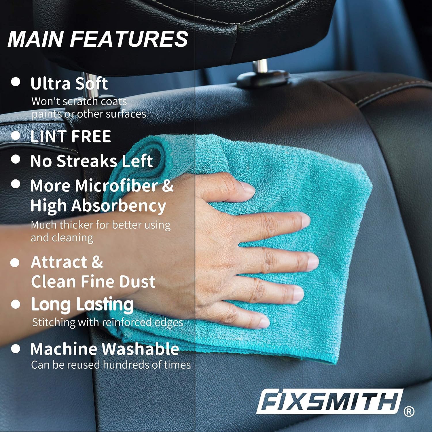 FIXSMITH paño en mano para mostrar tamaño y maniobrabilidad