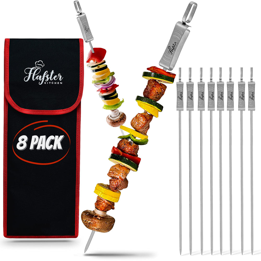 FLAFSTER KITCHEN front packaging showing eight skewers ready to gift and store
