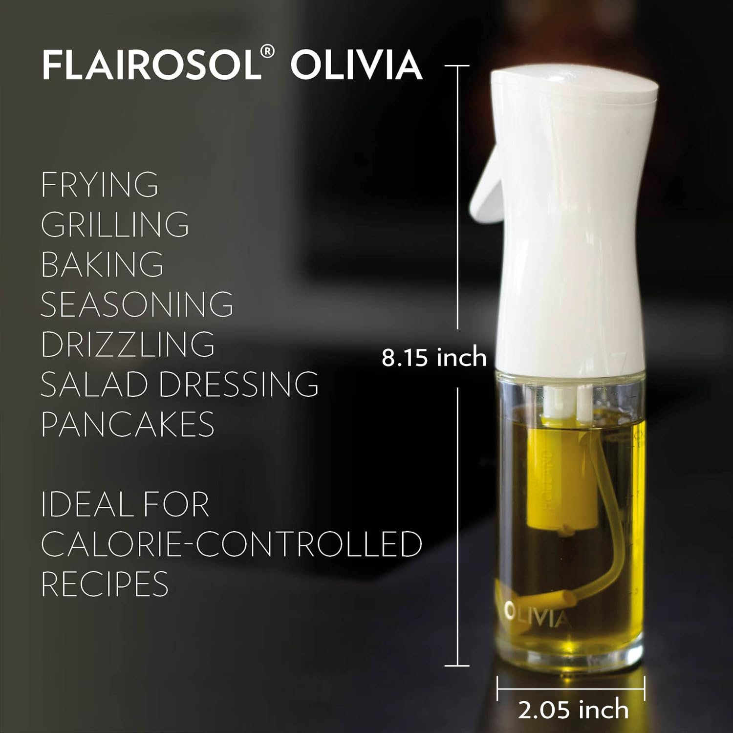 FLAIROSOL comparativa tamaño mostrando la capacidad de 130 ml