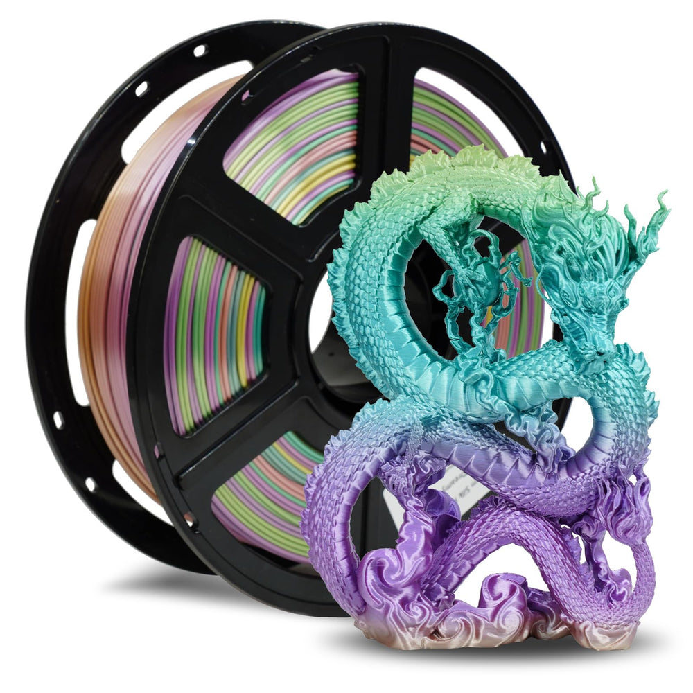 FLASHFORGE carrete frontal mostrando color sedoso y volumen