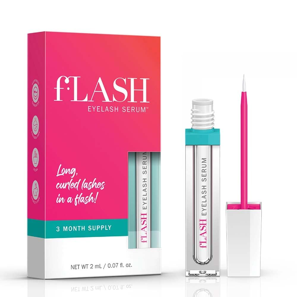 FLASHSERUM frente del empaque mostrando el producto y duración de 3 meses