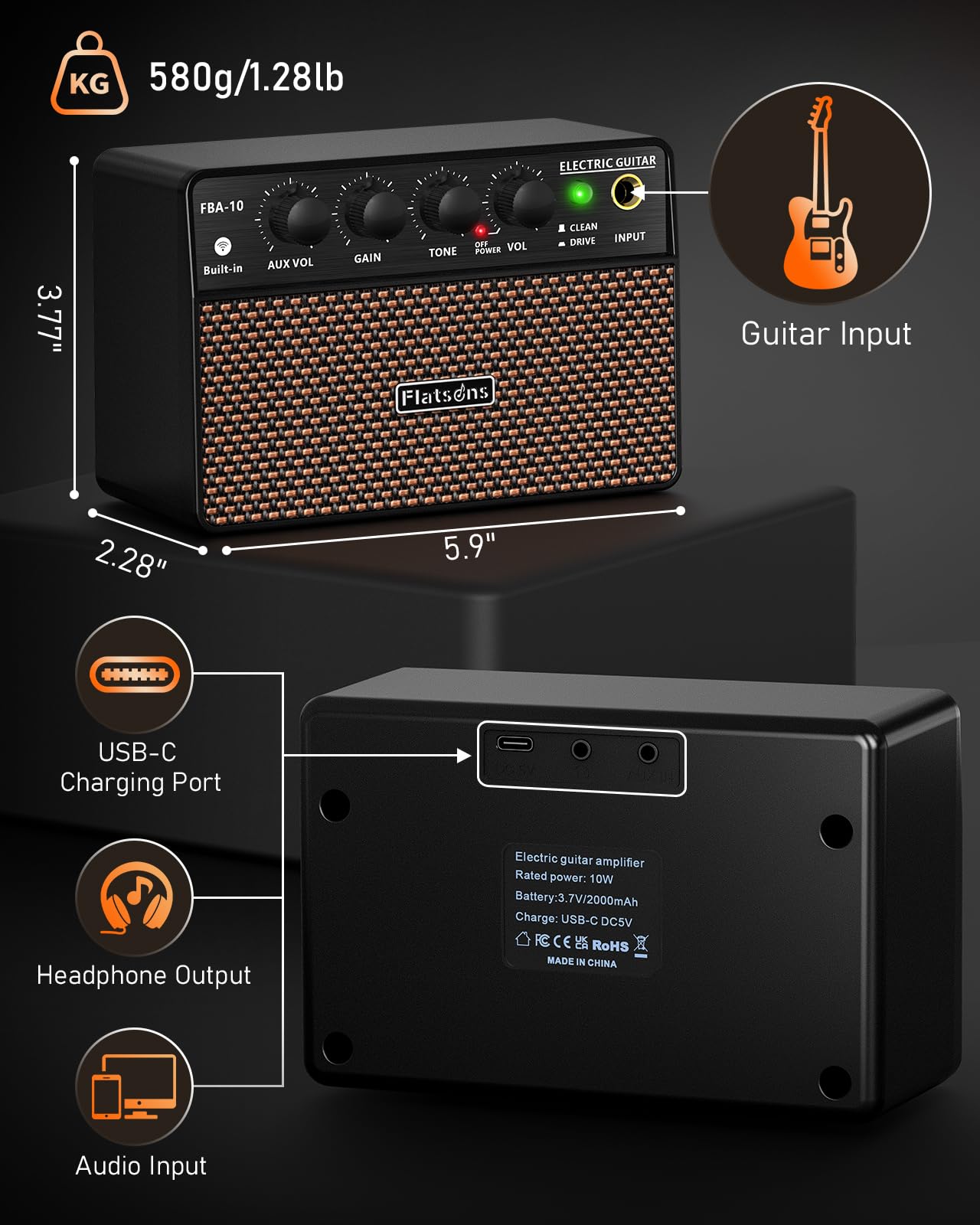 Flatsons presentación en caja como regalo ideal para guitarristas