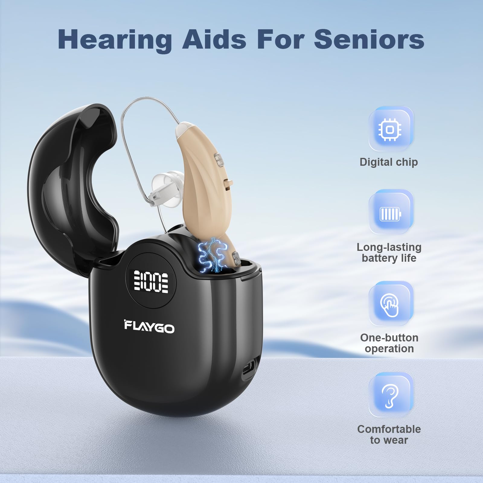 Flaygo close-up of earpiece detail highlighting clear sound components
