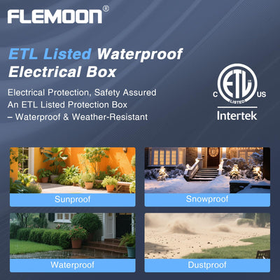 Flemoon held in hand for scale illustrating the enclosure size and easy installation