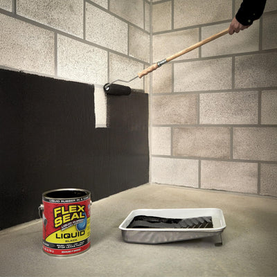 Flex Seal Liquid etiqueta con instrucciones y beneficios claros