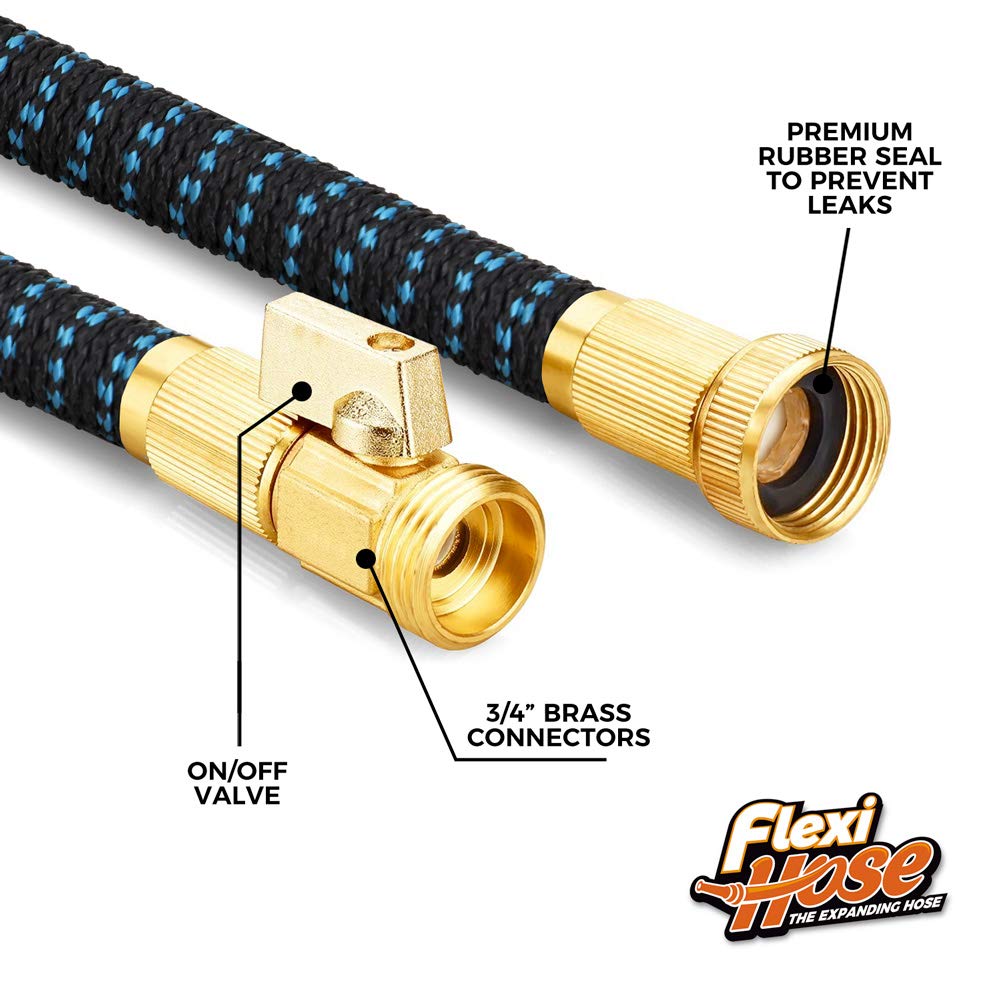 Flexi Hose collapsed on a hook showing compact storage and space-saving advantage