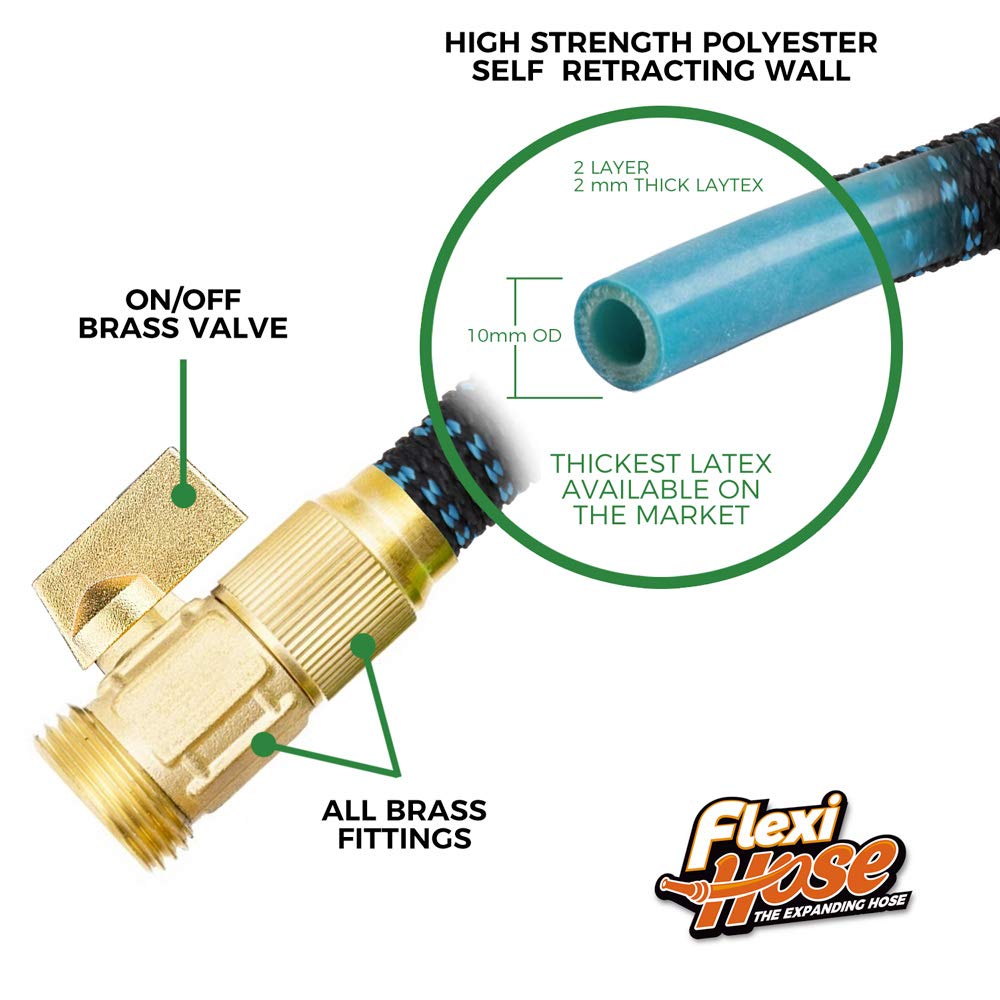 Flexi Hose ergonomic 8-pattern nozzle in hand for comfortable multi-mode spraying