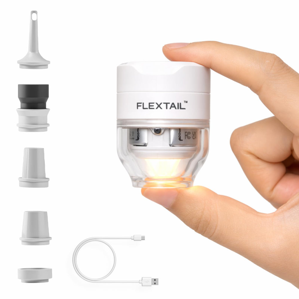 FLEXTAILGEAR Tiny Pump 3X frontal mostrando su diseño compacto y elegante