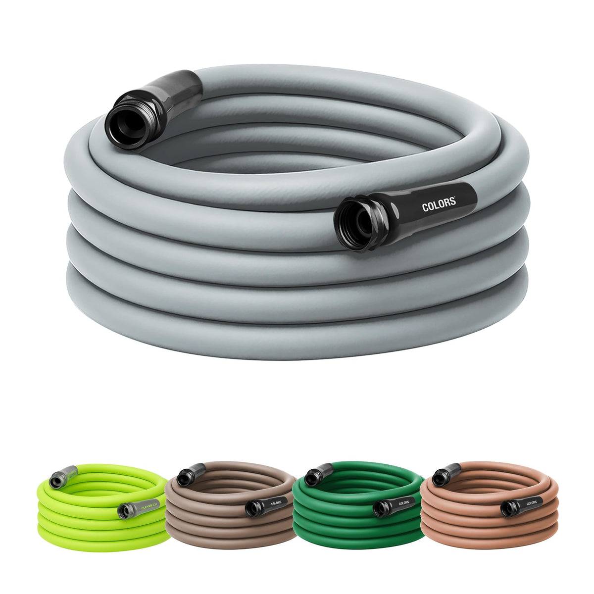 Flexzilla Colors vista frontal del tramo slate gray, aspecto profesional y discreto