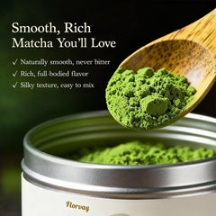 Florvay matcha en vaso con hielo refrescante y sabor limpio
