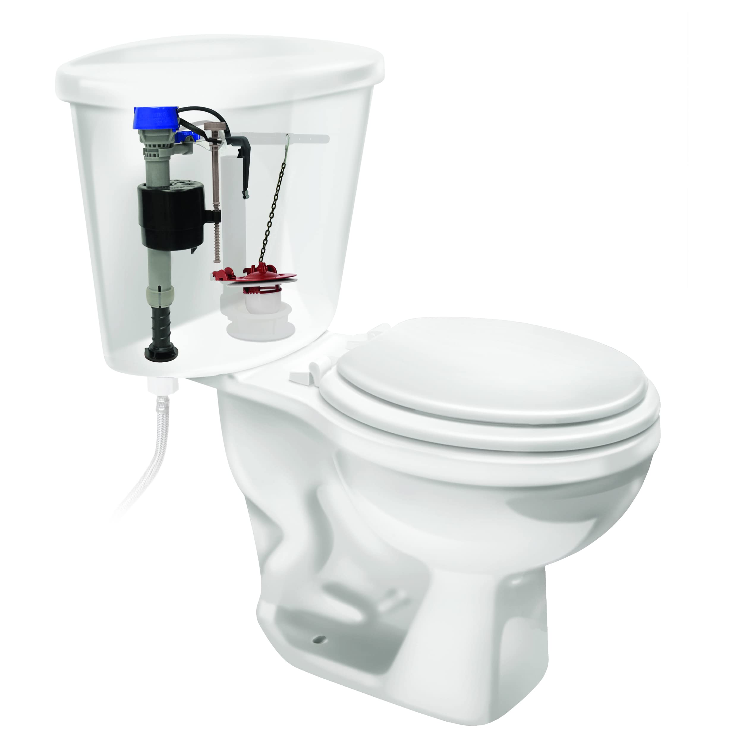 Fluidmaster componentes desmontados listos para instalación rápida