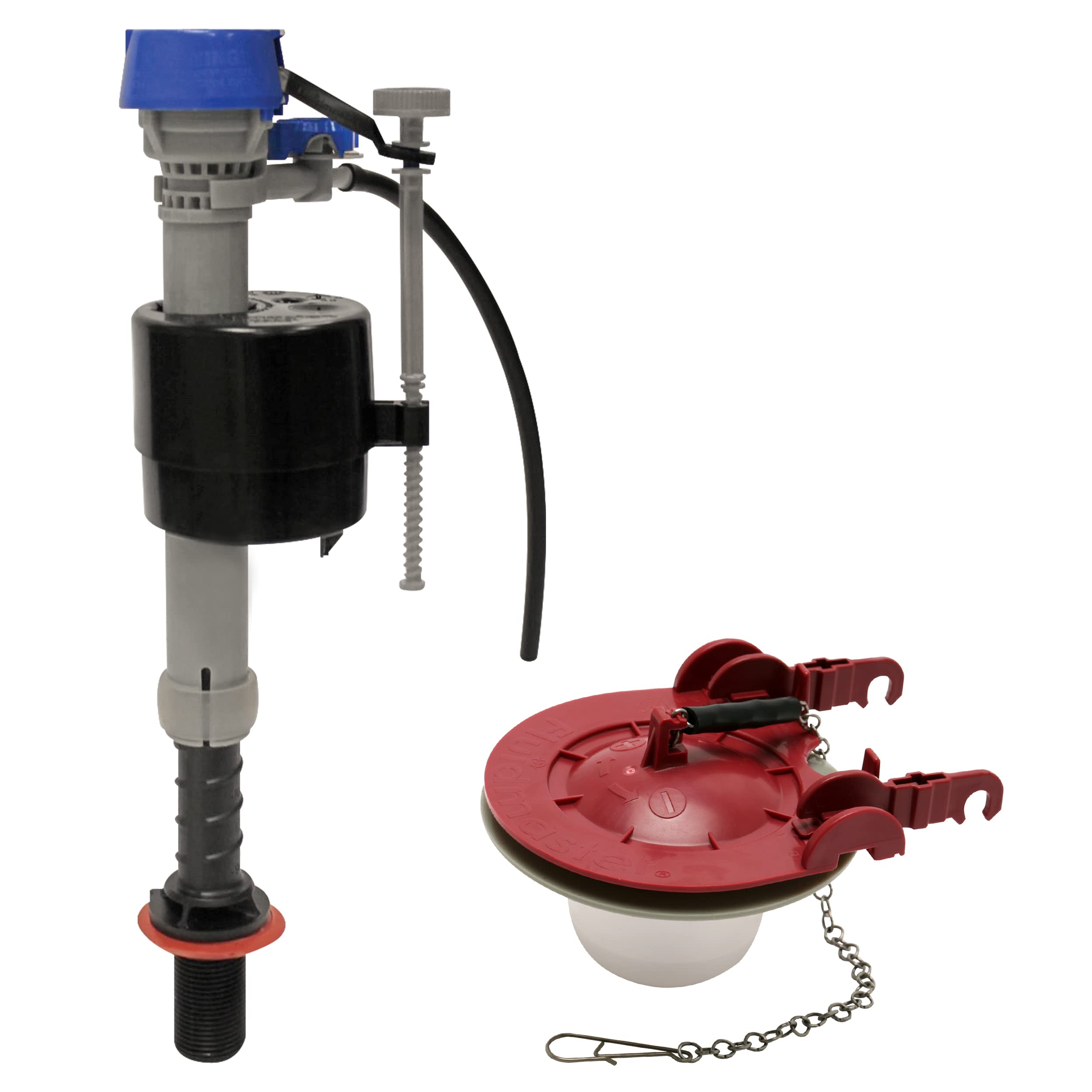 Fluidmaster frente del empaque mostrando contenido y beneficios