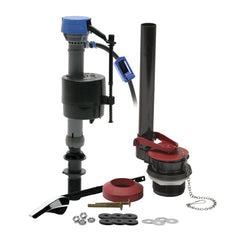 Fluidmaster empaque frontal del kit PerforMAX mostrando componentes y beneficio de reparación rápida