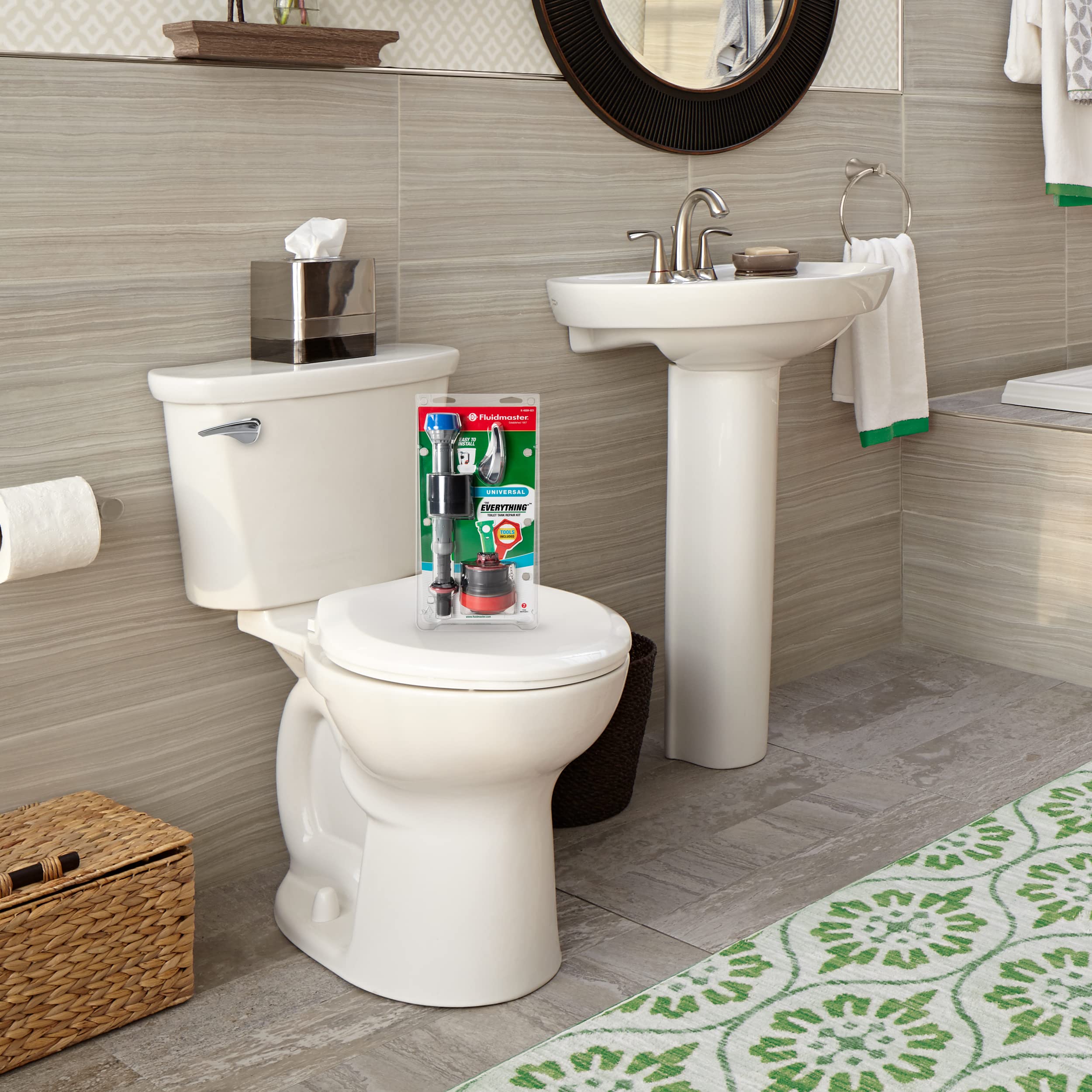 Fluidmaster detalle del material plástico duradero y resistente al desgaste