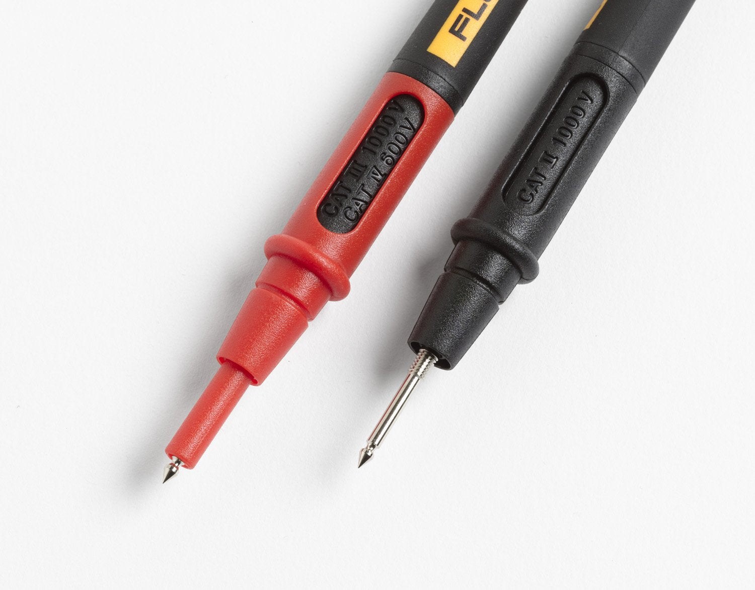 Fluke TL175 detalle de punta TwistGuard cerrada aumenta seguridad