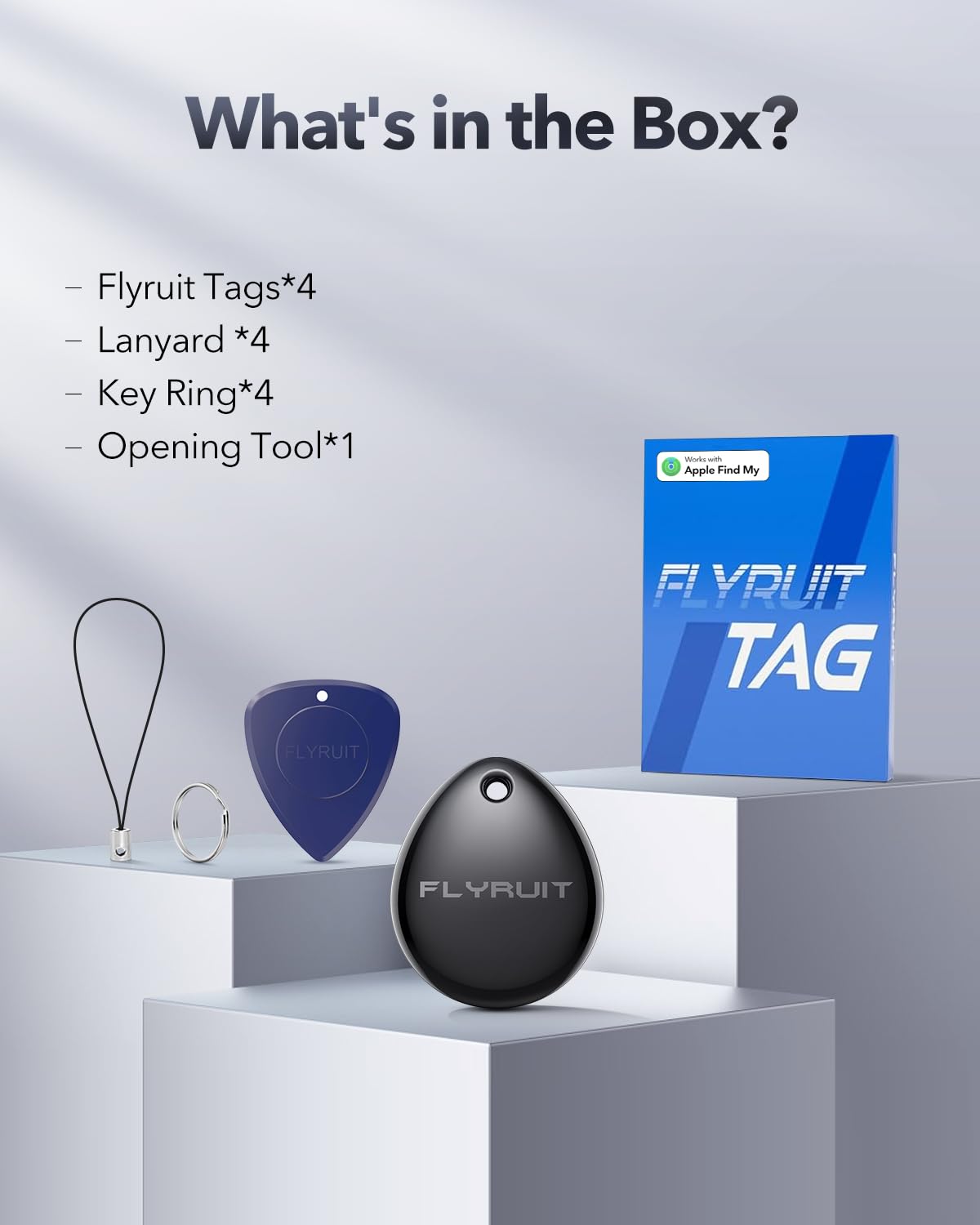FLYRUIT empaque abierto con accesorios incluidos, listo para usar
