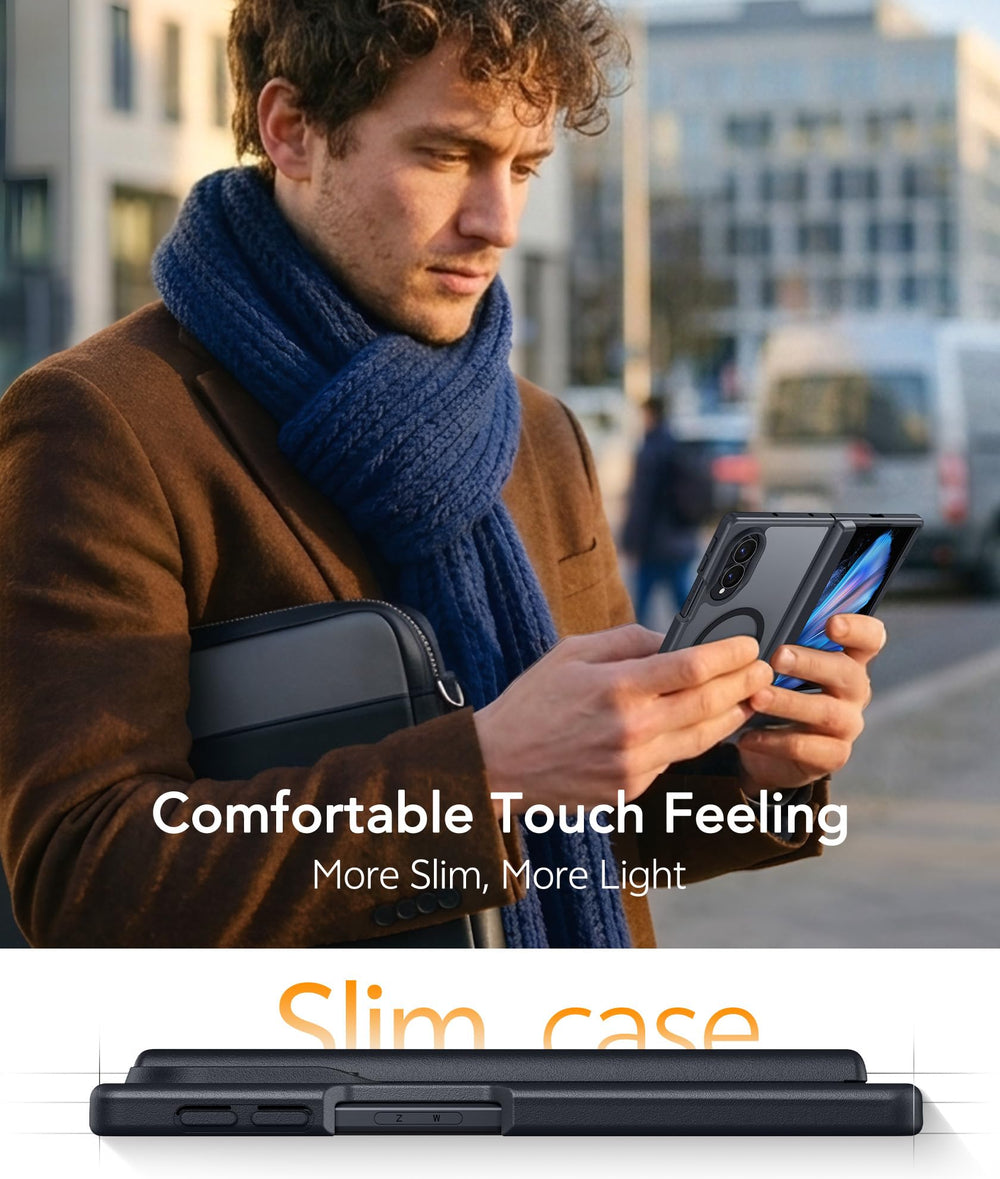 FNTCASE mounted in car illustrating stable magnetic hold