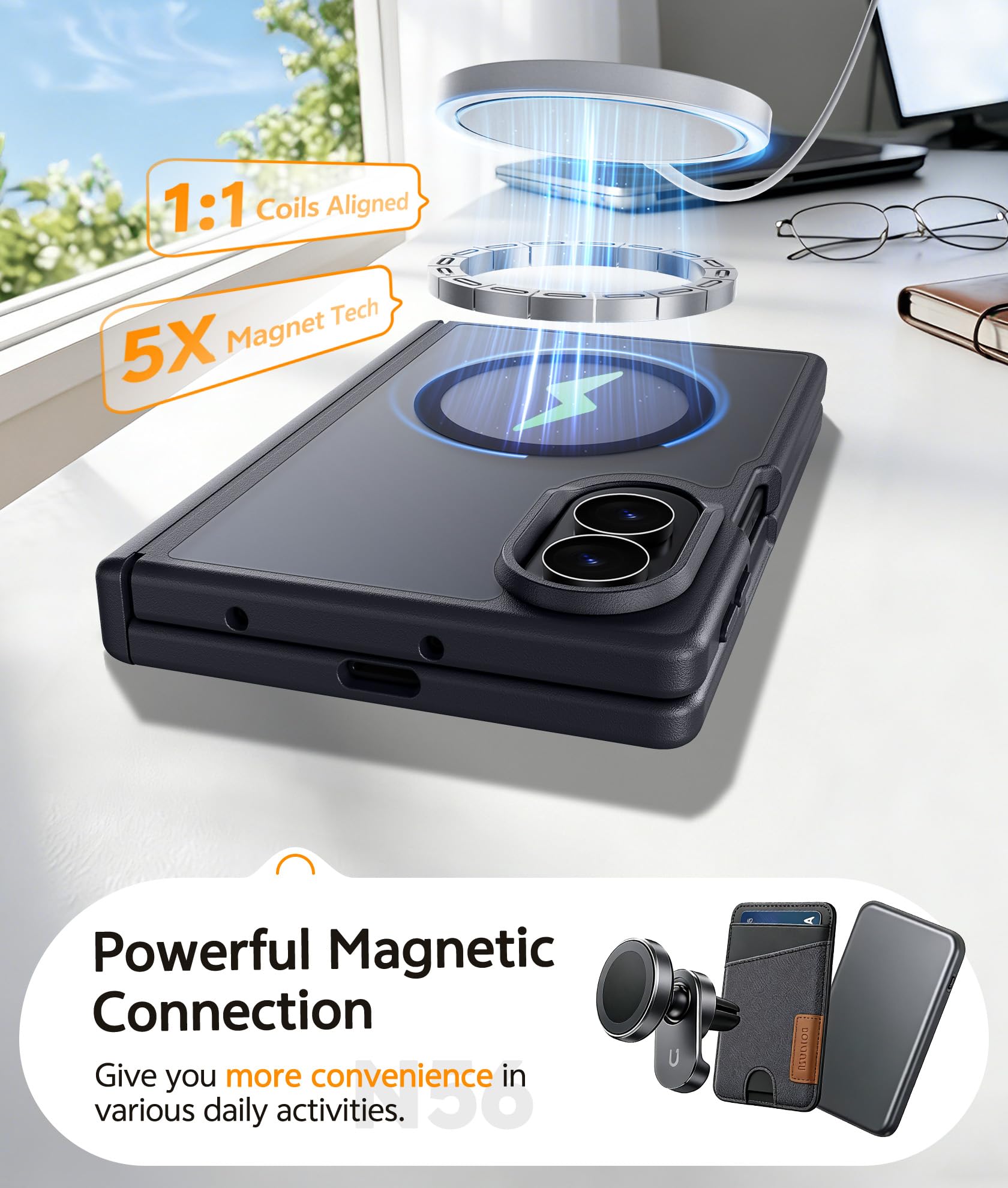 FNTCASE matte back texture resisting fingerprints and stains