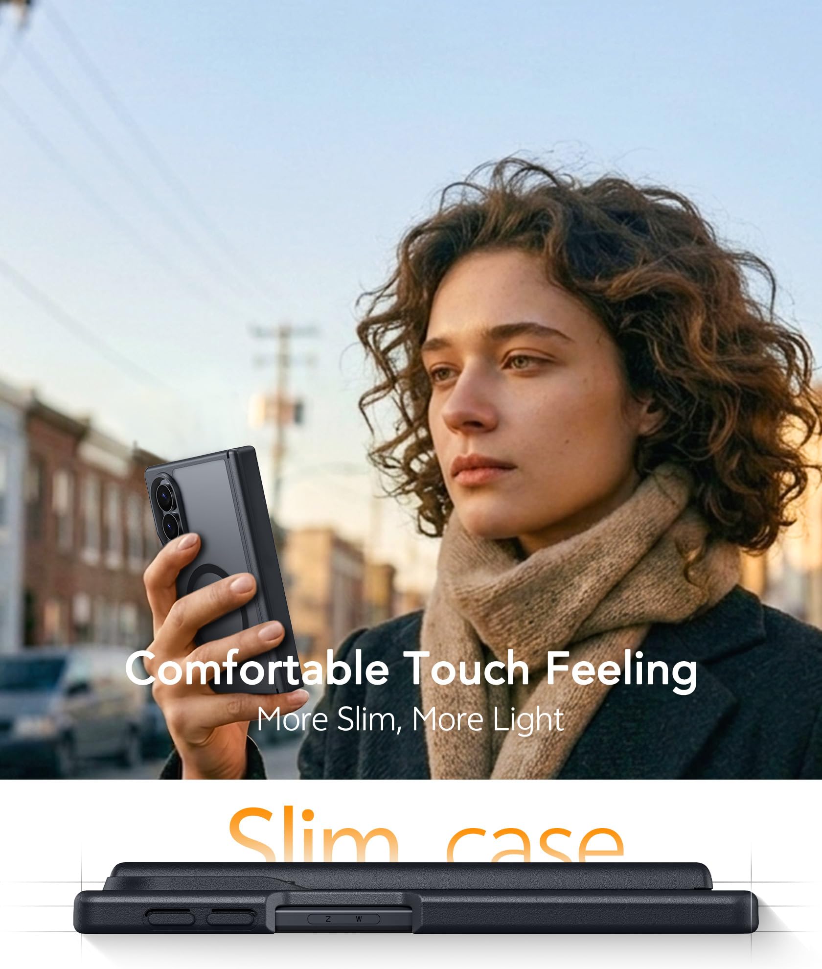FNTCASE size scale with hand for everyday grip confidence