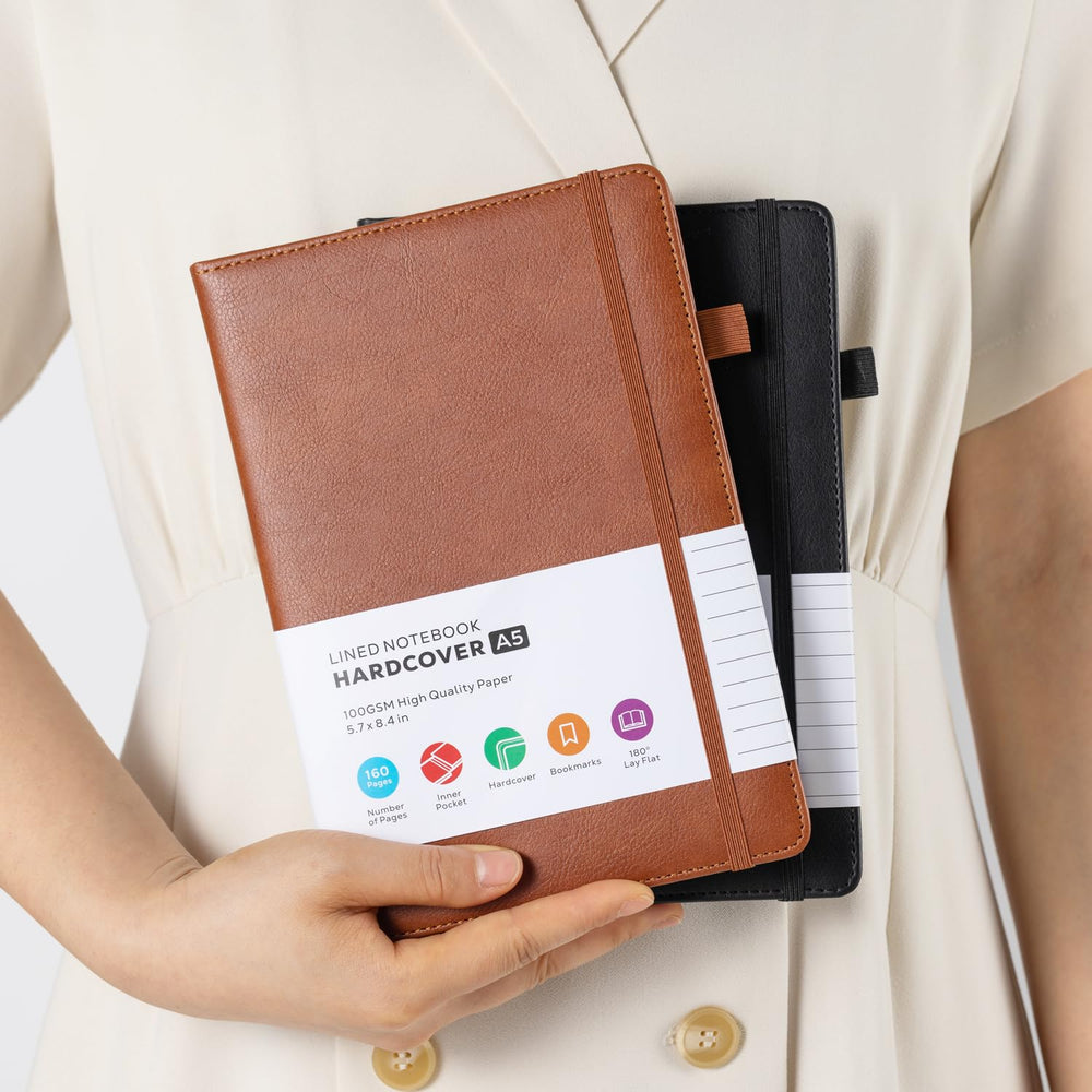 FOCUS DAY cuaderno en mano comparando tamaño A5 portabilidad práctica