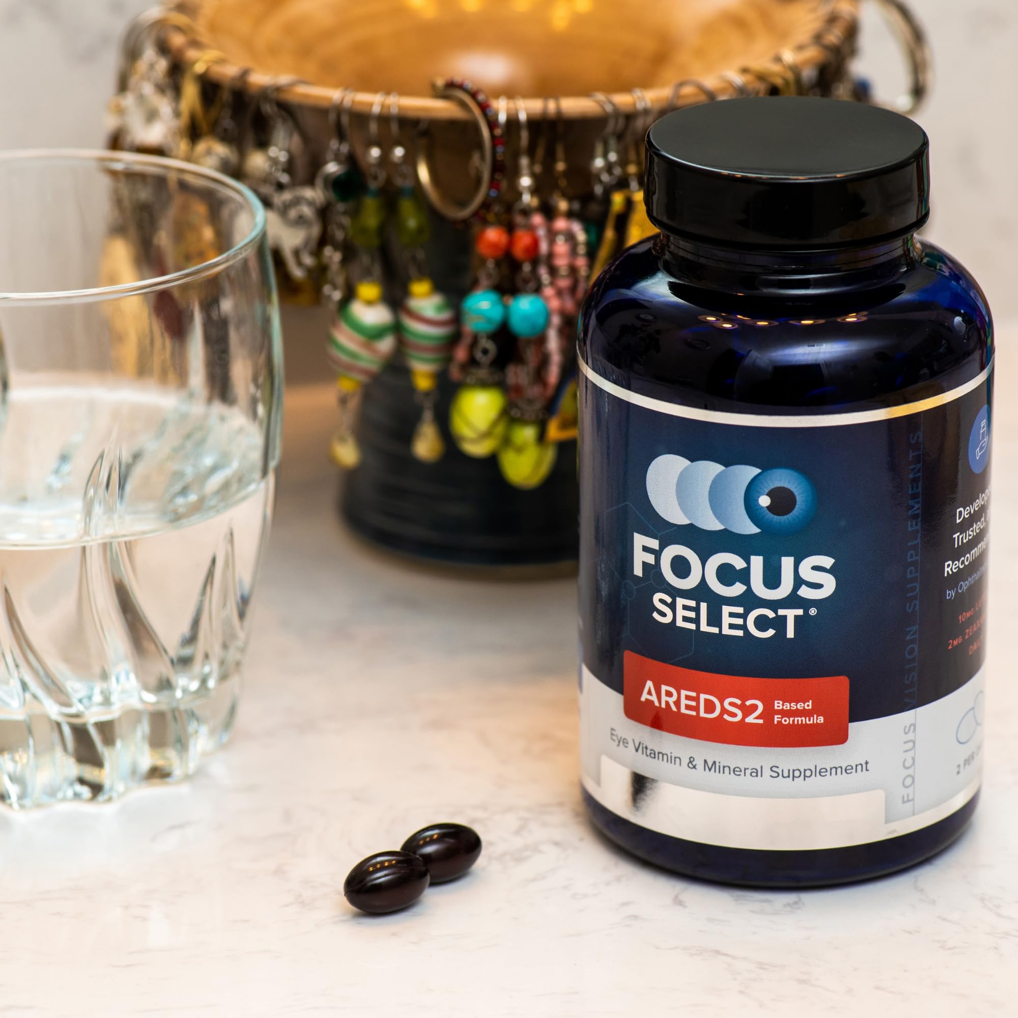 Focus Vision Supplements detalle de etiqueta nutricional con ingredientes AREDS2