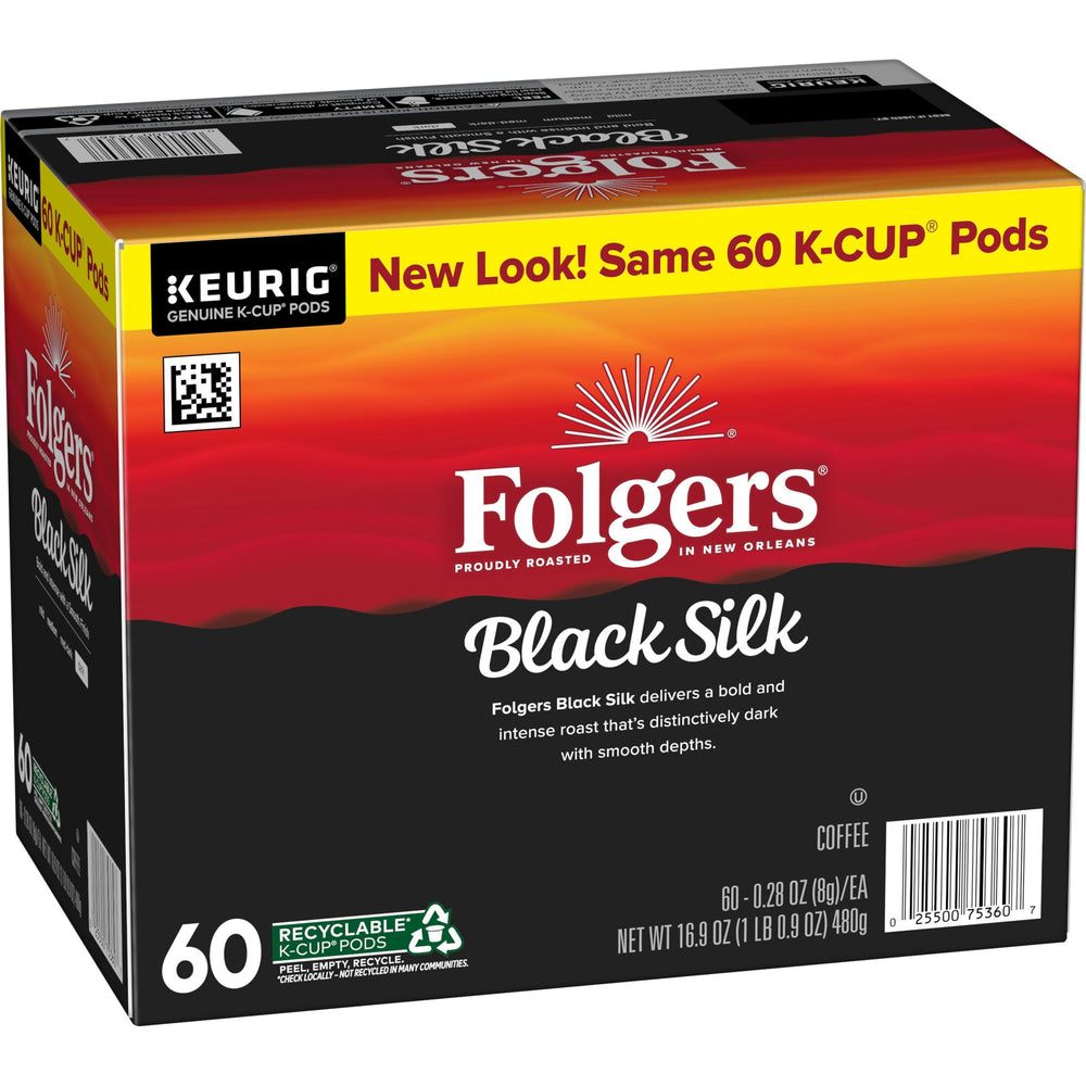 Folgers Black Silk cápsula detalle con sello que mantiene el aroma fresco