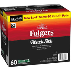 Folgers Black Silk cápsula detalle con sello que mantiene el aroma fresco