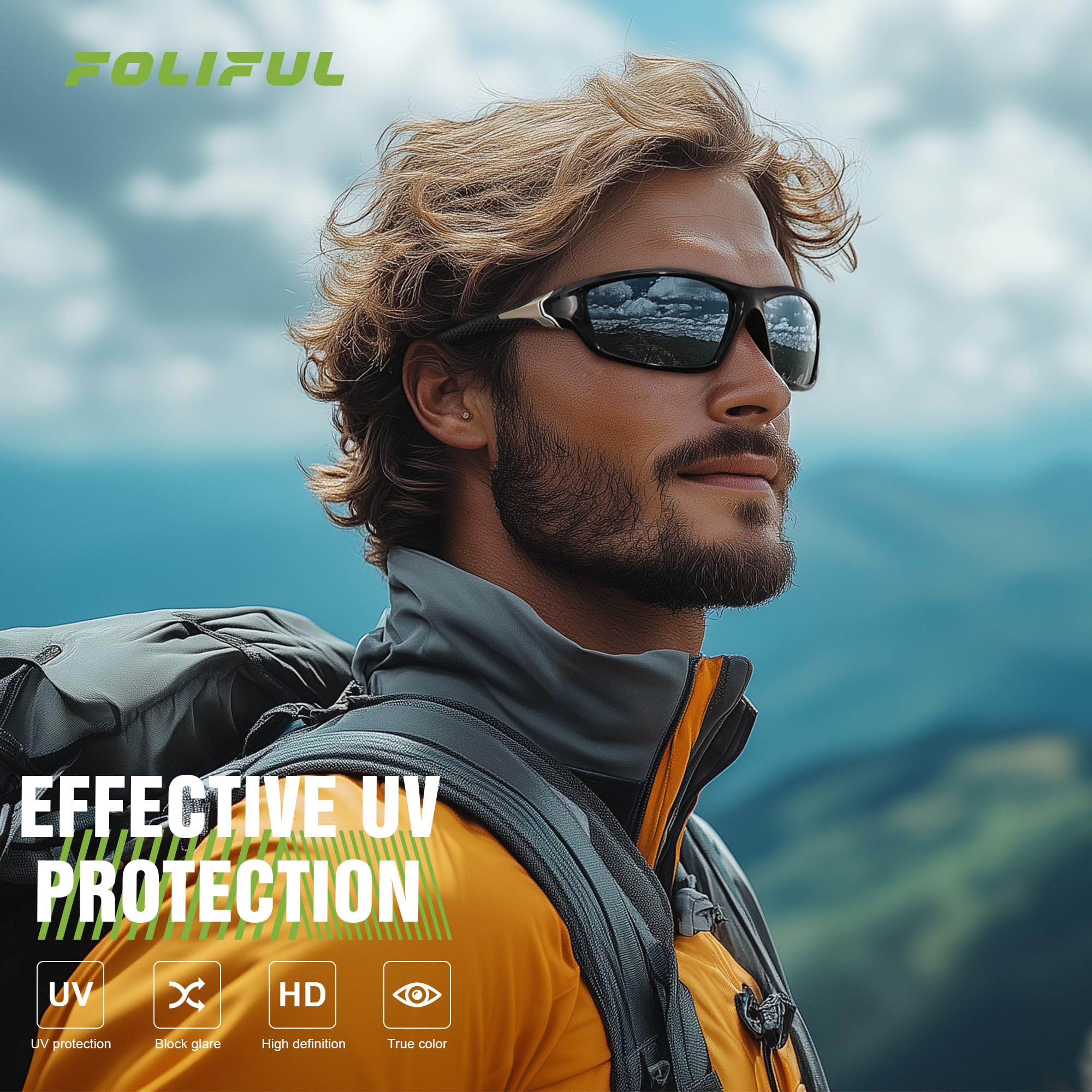 Foliful primer plano de lente polarizada mostrando reducción de deslumbramiento